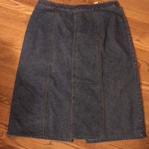St. Johns Bay Blue Jean straight skirt.